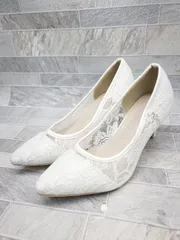 ◇ Vivian ヴィヴィアン ヒール パンプス サイズ24.0㎝ ホワイト レディース P  【1406240031764】