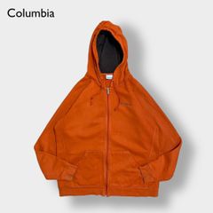 Columbia ワンポイント 刺繍ロゴ ジップアップ パーカー ラグラン 古着
