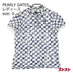 PEARLY GATES レディース 半袖ポロシャツ チェック柄 ゴルフウェア