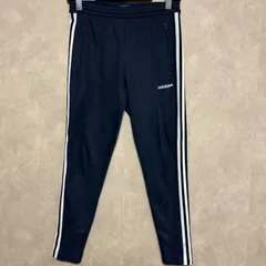 古着 adidas アディダス トラックパンツ ネイビー ホワイト 紺 白 管理番号 255-42