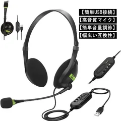 PC ヘッドセット ヘッドホン 軽量 USB 有線 mac ビジネス 高音質 ヘッドセット WEB会議 テレワーク リモートワーク ゲーム マイク搭載 windows ギフト Chrome Skype#healt602137