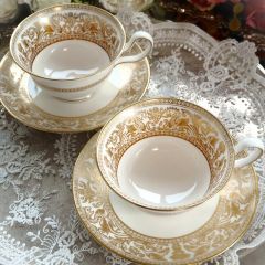 大特価】ウェッジウッド フロレンティーン ブラック リーシェイプ 5P  