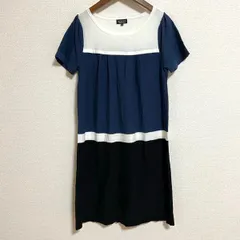 #snc ソニアリキエル SONIARYKIEL ワンピース 38 白 紺 黒 ニット 半袖 レディース [802145]のサムネイル