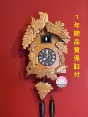 マルマン 鳩時計 Kiddy キディ 木彫り 電池式 掛時計 動作未確認