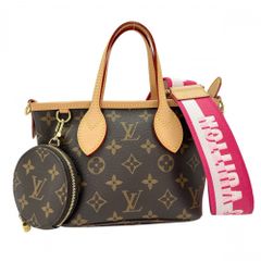 ルイヴィトン 2WAY レディース ネヴァーフルBB ハンドバッグ ショルダーバッグ モノグラム ピンク LOUIS VUITTON M46786 ブラウン 茶 ローズ・ペオニー ゴールド金具 美品【中古品】