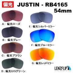 レイバン Ray-Ban ジャスティン RB4165 54mm Justin モデル 偏光 交換 レンズ 替えレンズ レンズのみ レンズフリップオリジナル