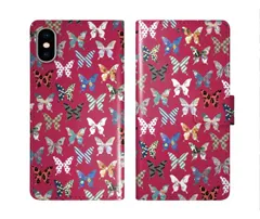 [iPhone12 Mini] iPhone16 Pro ケース スカラー スマホケース 手帳型 iPhone16 Plus ケース アイフォン16 15 14 13 12 11 スマホカバー 全機種対応 手帳 ScoLar チョウ チェック 水玉 総柄 ダイ