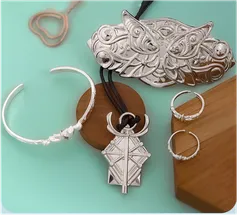 葬送のフリーレン アニメアクセサリーセット ネックレス＆リングペア ブレスレット＆ヘアピン コスプレ小物同人グッズ「5点セット」