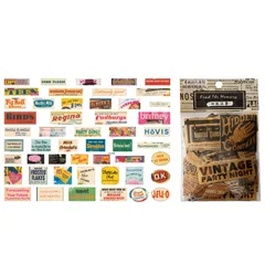 ［ドナリー］おしゃれで可愛い 50種類 コラージュ 素材 100枚セット 大容量 ステッカー フレークシール シール帳 海外 韓国 メモ用紙 ノート素材 日記 切手 (スイートオーバードライブ) [スイートオーバードライブ]