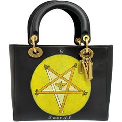 【Christian Dior/クリスチャンディオール】レディディオール リゾートコレクション 2WAY ショルダーバッグ ハンドバッグ レザー ブラック革 レディース 【中古】【真子質店】【BL】