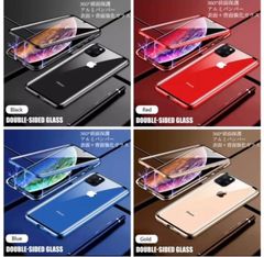 1 iPhone7 iPhone8 iPhoneSE アルミバンパー　アルミ　メタルフレーム　強化ガラス　表面強化ガラス　背面強化ガラス　両面磁石　ゲーム　タッチパネル　360°全面保護　クリアケースメタルフレーム 擦り傷防止 ワイヤレス充電対応 液晶フィルム