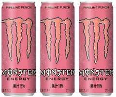 モ ン ス ターパイプラインパンチ 355ml X 3個 パッションフルーツ、オレンジ、グァバを絶妙にブレンドし、Monster独自のエナジーブレンドをふんだんにミックスのサムネイル