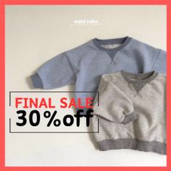【最終値下げ!!30%OFF!!】【即納】韓国人気ブランド minirobe 2024 春夏新作 スウェット トレーナー 韓国子供服  韓国キッズ おしゃれ お洒落 子供服 春服 80サイズ Sサイズ シンプル ユニセックス 【送料無料】