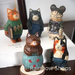 ヴィンテージ　木製オブジェ　旧東ドイツ製　仕立て屋さんと猫 ヴィンテージ木製オブジェ旧東ドイツ製仕立て屋さんと猫