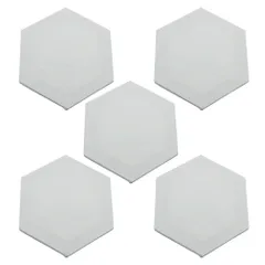 【人気商品】楽Meister ミニキャンバス 張りキャンバス 六角形 ５枚セット （２０㎝） 画材 アクリル画 水彩画 油絵 油彩のサムネイル
