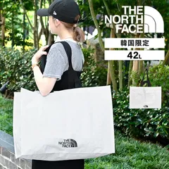 トートバッグ 大容量 THE NORTH FACE ザ ノースフェイス ショッパーバッグ Lサイズ ホワイトレーベル 韓国限定 マチ広 大きめ 42L ランドリーバッグ エコバッグ 折りたたみ メンズ レディース 白 旅