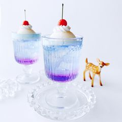 夕暮れのクリームソーダ　オブジェ　フェイクスイーツ　喫茶店