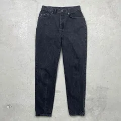 80~90年代 USA製 Lee リー ブラックデニムパンツ テーパード レディースW28相当 