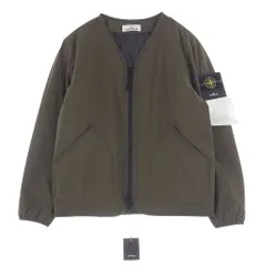 STONE ISLAND ストーンアイランド ジャケット 23AW 791541127 NO COLLAR JACKET 中綿プリマロフト ノーカラー ジャケット カーキ系 L【中古】のサムネイル