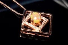 シルバー925◇美しい遊色 プレシャスオパール　6.5x4.5mm　スクエア ペンダントトップ 1個売り パワーストーン 天然石 _PRG2323-2