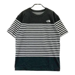 THE NORTH FACE ザ ノースフェイス NTST3216 半袖Tシャツ ボーダー柄 グレー系 L [240101424567] メンズ