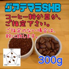 コーヒー粉orコーヒー豆300g　グアテマラSHB