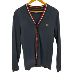 フレッドペリー FRED PERRY ロゴ刺繍 鹿の子カーディガン メンズ import：S 