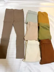 リブアースカラーレギンス