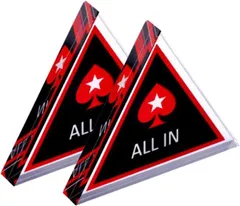 ＨＯＴＱ オールイン ALL IN ポーカー カジノ クリア チップ ゲーム トランプ アクリルカジノ マーカー アクリル製 カードゲーム 2個セット