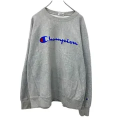 Champion ロゴスウェット トレーナー XL グレー チャンピオン ビッグサイズ リバースウィーブ 古着卸 アメリカ仕入 a708-5379