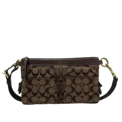 COACH(コーチ) ショルダーバッグ シグネチャー柄 ベージュ×ブラウン ワンショルダー レザー