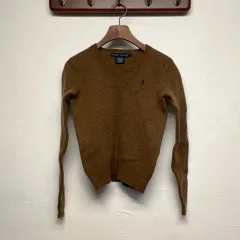 ポロ Ralph Lauren(ラルフローレン) (女性) V ネック 茶色 セーター