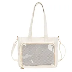 2WAY ハンドバッグ 痛バック 可愛い トートバッグ いたばっく いたば ショルダーバッグ 推し活 グッズ 推し活バッグ ぬいぐるみ 鞄 トート 黒 白 痛バ 紺 緑 ショルダー 紫 人気 痛バッグ シート 付属 [ハルジオ] おしゃれ かわいい