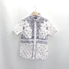 ◇ ⊂ PS Paul Smith ポールスミス 柄物 半袖 シャツ サイズ M ホワイト系 メンズ E  【1412260020824】