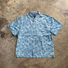 古着 AIGLE エーグル リーフ柄 総柄シャツ プリントシャツ アメカジ　ヴィンテージ 商品番号023