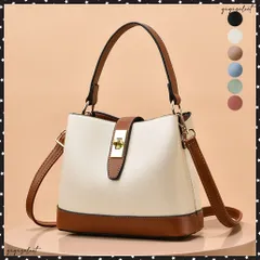 ショルダーバッグ バケツ型 ハンドバッグレディース おしゃれ PUレザー 斜め掛け かばん 大容量 3WAY 手提げバッグ オフィスカジュアル 通勤バッグ韓国風肩掛け鞄 マチあり 大人きれいめ 上品 自立 バッグ 新作