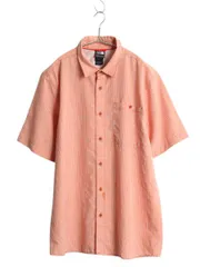 【お得なクーポン配布中!】 ノースフェイス ギンガム チェック 半袖 シャツ メンズ XL / アウトドア レーヨン 混 速乾 ボックス マルチカラー カジュアル 大きいサイズ