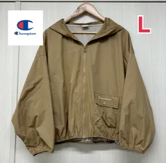 Championレディース　ショート丈　ナイロンパーカー（ベージュ）L