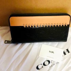 COACH コーチ ベースボール ステッチ レザー ラウンドファスナー 長