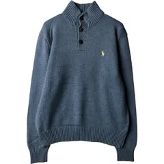 古着 ラルフローレン Ralph Lauren POLO by Ralph Lauren コットンニットハーフボタンセーター メンズM相当/eaa434709