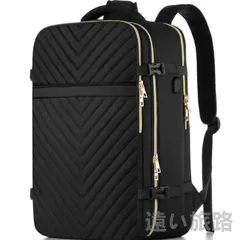 トラベルバックパック メンズ リュックサック 軽い 旅行用品 旅行グッズ フライト承認済み機内持ち込みバックパック Lサイズ 40L スーツケースバックパック 防水 荷物バッグ ウィークエンダー デイパック 17インチ ノートパソコン フィット ブラック