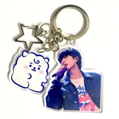 BTS♡JIN♡イラストアクリルキーホルダー BTS JIN ジン jin アクリルキーホルダー HAPPY - メルカリ