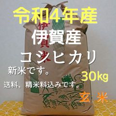 令和4年産 三重県伊賀市産 コシヒカリ30㎏ 玄米 (送料、消費税込)