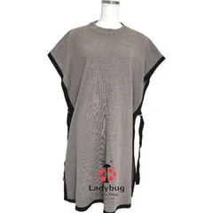 VANILLA STUDIO しまむら レディース ニットポンチョ 膝丈ワンピース 半袖 ベージュ 黒縁取り 4L 大きいサイズ 美品 春秋冬 トップス 上品 きれいめ シンプル おしゃれ 大人カジュアル