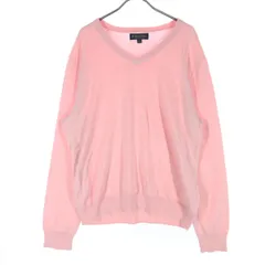 Brooks Brothers ブルックスブラザーズ 長袖 Vネック ニット M ピンク レディース 古着