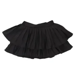 ☆ ブラック ☆ 120cm ☆ キッズスカート フリフリ ブリーツスカート キッズ スカート フリルスカート ミニスカート 子供スカート 子どもスカート フリフリスカート インナーパンツ付き ミニ ブリーツ 子供服 子ども服 女の子 女子 フリフリ フリル