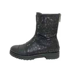 JIMMY CHOO(ジミーチュウ) ショートブーツ 38 レディース - 黒 豹柄/パンチング レザー