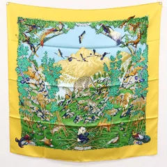 HERMES エルメス カレ90 四川省 sichuan パンダ 動物 シルク