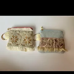 インド刺繍リボン　ポーチ