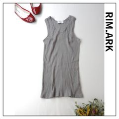 ◯RIM.ARK リムアーク Standard rib tank スタンダード リブ タンクトップ コットン 綿 100％ 日本製 Free グレー (116Y＋5816)25N